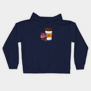 Sweet Chocolate Cupcake and Coffee Kids Hoodie